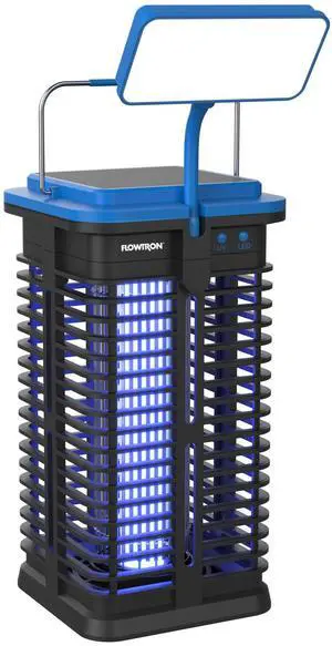 Flowtron Solar Bug Zapper Indoor Outdoor Trap with LED Lamp USB-C Charging and 1-Year Warranty