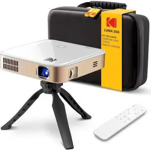 Kodak Luma 350 Smart Projector, Portable Pico Projector with Carrying Case, Tripod & Remote