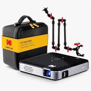 Kodak Luma 150 Pico Projector, Rechargeable Ultra Mini Projector with Overhead Tripod & Case