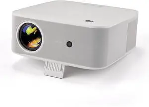Kodak FLIK X20 Smart Projector, 1080p Portable Projector with Google TV Dongle Built-In (White)