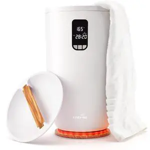 Live Fine Towel Warmer | Large Bucket Style Luxury Heater, Adjustable Timer, Auto Shut-Off | Fits Up to Two 40 x 70 Oversized Towels