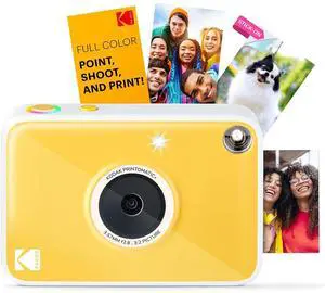 KODAK Printomatic+ Instant Print Digital Camera (Yellow) 10MP Portable Camera with Interactive RGB LED Status Indicator, Prints Full-Color Photos on Zink 2x3 Sticky-Backed Photo Paper - Easy & Fun KODAK Printomatic+ Instant Print Digital Camera (Yellow) 10MP Portable Camera with Interactive RGB LED Status Indicator, Prints Full-Color Photos on Zink 2x3 Sticky-Backed Photo Paper - Easy & Fun
