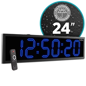 Ivation 24" Outdoor Digital Clock, Waterproof LED Display, Auto Time Sync, Temp, Date & Timer Ivation 24" Outdoor Digital Clock, Waterproof LED Display, Auto Time Sync, Temp, Date & Timer