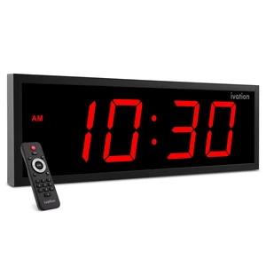 Ivation 18" Digital Wall Clock, Big LED Display, Timer, Alarms, Auto Brightness, Remote Ivation 18" Digital Wall Clock, Big LED Display, Timer, Alarms, Auto Brightness, Remote
