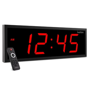 Ivation 24" Digital Wall Clock, Big LED Display, Timer, Alarms, Auto Brightness, Remote Ivation 24" Digital Wall Clock, Big LED Display, Timer, Alarms, Auto Brightness, Remote