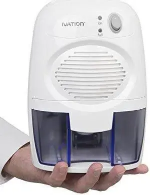 Ivation IVADM10 Powerful Small-Size Thermo-Electric Dehumidifier - for Smaller Room, Cupboard, Basement, Attic, Stored Boat, RV, Antique Car