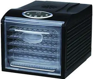 Ivation Electric Countertop Food Dehydrator with 6 Drying Racks, Digital Temperature Controls and Timer with Automatic Shutoff, Even Dry From 95º F To 158º F