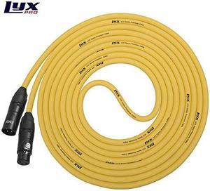 LyxPro Balanced XLR Cable 20 ft Microphone Cable, Powered Speakers , Yellow