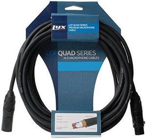 LyxPro 3 ft High End XLR cable 4-Conductor Star Quad Microphone Cable - Black
