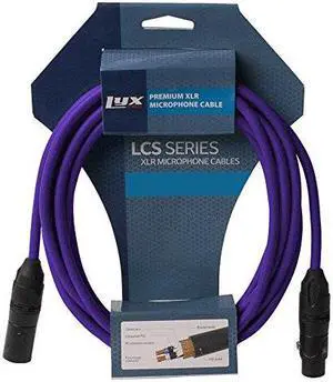 LyxPro Balanced XLR Cable 25 ft Microphone Cable, Powered Speakers , Purple