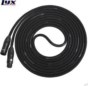 LyxPro XLR Microphone Cable 10 Ft xlr cable for Microphones and Devices, Black