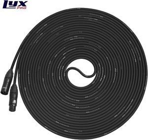 LyxPro Balanced XLR Cable 50 ft Microphone Cable, Powered Speakers , Black