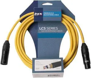 LyxPro Balanced XLR Cable 25 ft Microphone Cable, Powered Speakers , Yellow