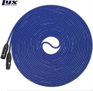 LyxPro Balanced XLR Cable 50 ft Microphone Cable, Powered Speakers , Blue