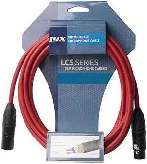LyxPro Balanced XLR Cable 50 ft Microphone Cable, Powered Speakers , Red