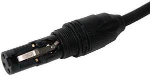 LyxPro 6 ft High End XLR cable 4-Conductor Star Quad Microphone Cable - Black
