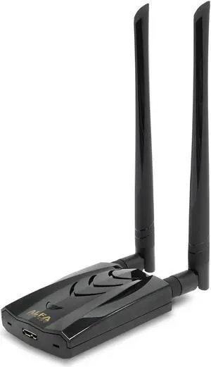 alfa longrange dualband ac1200 wireless usb 3.0 wifi adapter w/2x 5dbi external antennas  2.4ghz 300mbps/5ghz 867mbps  802.11ac & a, b, g, n