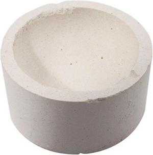 3" Alumina Ceramic Pot Flat Bottom Gold Melting Dish