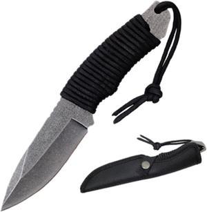 ASR Tactical Full Tang Paracord Survival Knife - Drop Point Blade