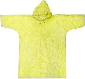 ASR Outdoor Emergency Poncho Yellow Polyethylene Rain Gear Camping One Size