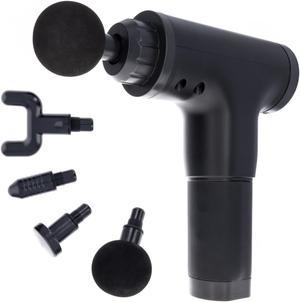 Beille Portable 6 Speed Massage Gun Muscle Recovery with 4 Attachments, Black