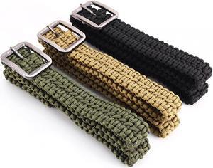 ASR Outdoor Universal Fit Green Survival 550 Paracord Belt with Stainless Steel Buckle, 52 inch