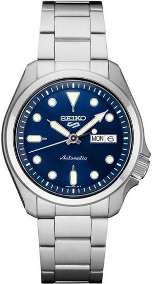 Seiko SRPE53 5 Sports 24-Jewel Stainless Steel Watch with Blue Dial