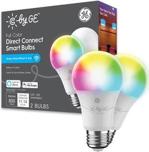 C by GE Full Color Direct Connect Smart Bulbs (2 LED A19 Bulbs)
