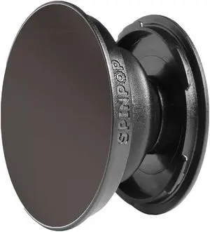 SpinPop Universal Phone Grip & Stand - Black Aluminum