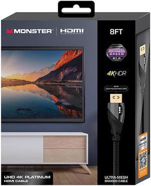 Monster MHV11003US High Speed (21.0 Gbps) 8 FT. 4K HDR Platinum HDMI Cable
