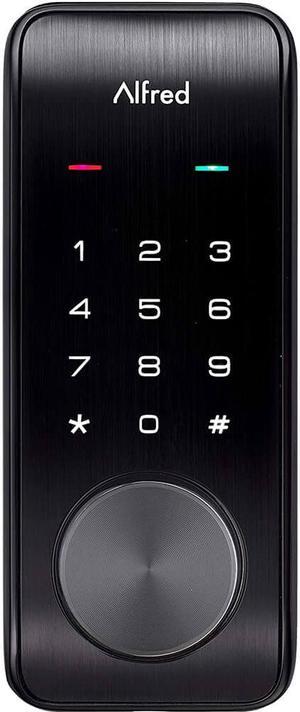 Alfred DB2-B Smart Door Lock with Bluetooth and keyed-entry - Black