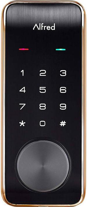 Alfred DB2-B Smart Door Lock with Bluetooth and keyed-entry - Gold