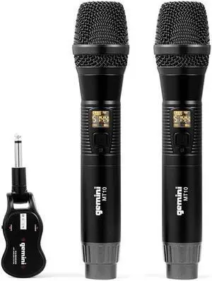 Gemini GMU200 UHF Dual Wireless Microphone System