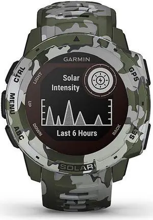 Garmin Instinct® Solar Camo Rugged GPS Smartwatch 45mm