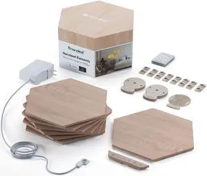 nanoleaf NL527005HB7P Elements Wood Look Smarter Kit (7 panels)