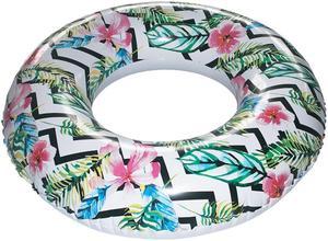 Playtek PT8024 Tropical Floral Print Tube Inflatable Pool Float