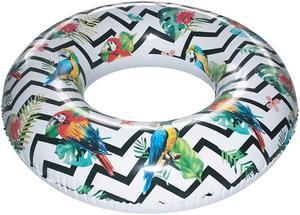 Playtek PT8023 Tropical Parrot Print Tube Inflatable Pool Float