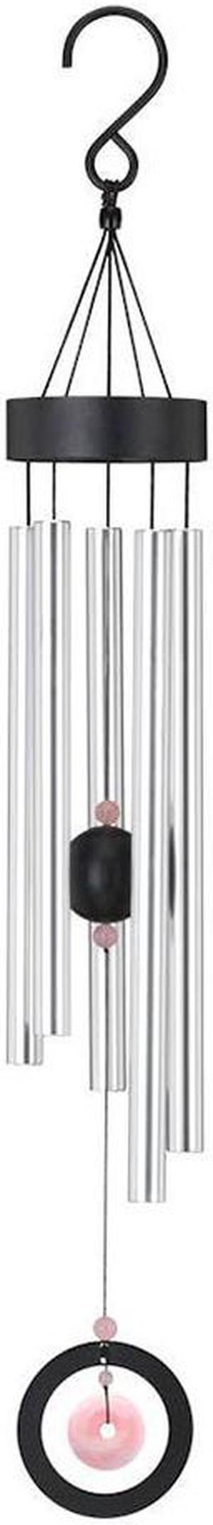 Regal REGL11434 32 inch Healing Stone Wind Chime - Rose Quartz