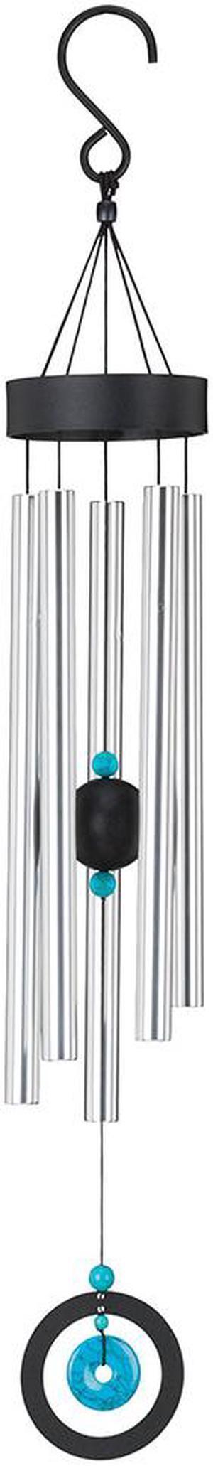 Regal REGL11436 32 inch Healing Stone Wind Chime - Turquoise