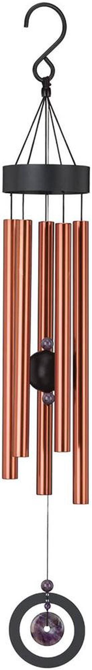 Regal REGL11431 32 inch Healing Stone Wind Chime - Amethyst