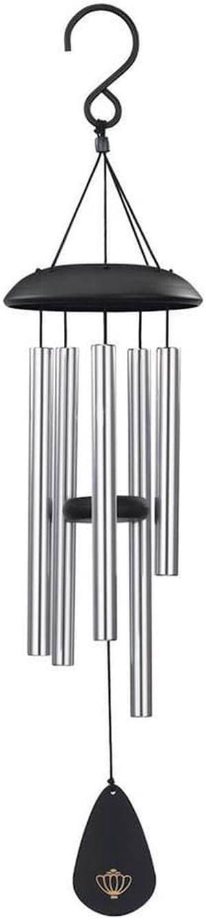 Regal REGL11174 25 inch Classic Wind Chime - Black/Silver