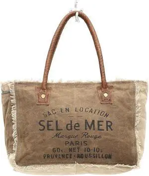 Myra Bags Sel De Mer Upcycled Canvas Handbag