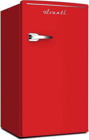 Avanti RMRS31X5R 3.1 Cu. Ft. Red Compact Retro Style Refrigerator