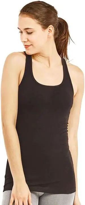 Uni Hosiery Co. Sofra Ladies Racerback Jersey Tank Top - Black Large Black