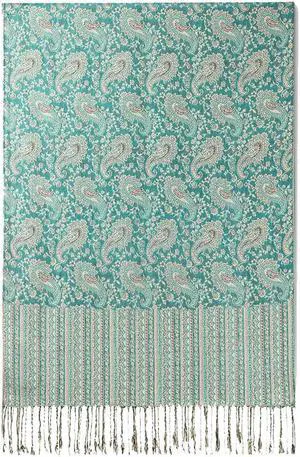 ORIGINAL USA Paisley Pashmina Shawl - Turquoise
