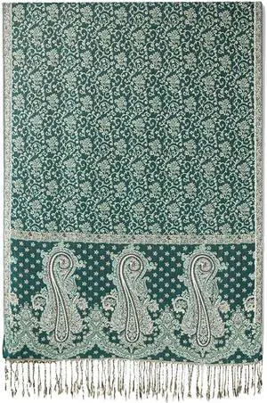 ORIGINAL USA Paisley Pashmina Shawl - Green
