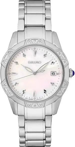 Seiko SKK727 Diamond Quartz - White/Stainless Steel - 33.2mm