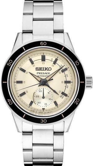 Seiko SSA447 Presage Style60s Automatic - Cream/Stainless Steel w/ Date Calendar - 40.8mm