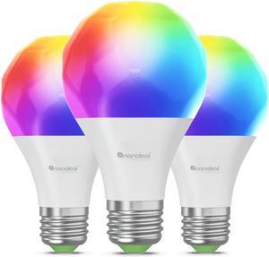 nanoleaf Essentials Matter A19 | E26 Smart Bulbs (3 Pack) - Multicolor