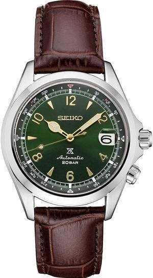 Seiko SPB121 Prospex Alpinist Watch - Green/Brown Leather Band